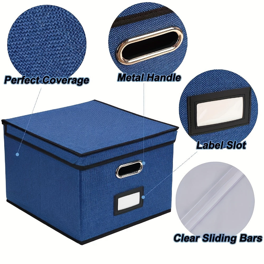File Organizer Box With Lid Hanging File Folders Letter Size