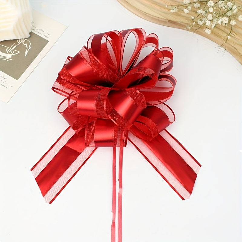 1pc Christmas Pull Bows 15 24 Cm Ribbon Bows For Tree Gift Baskets Wrap