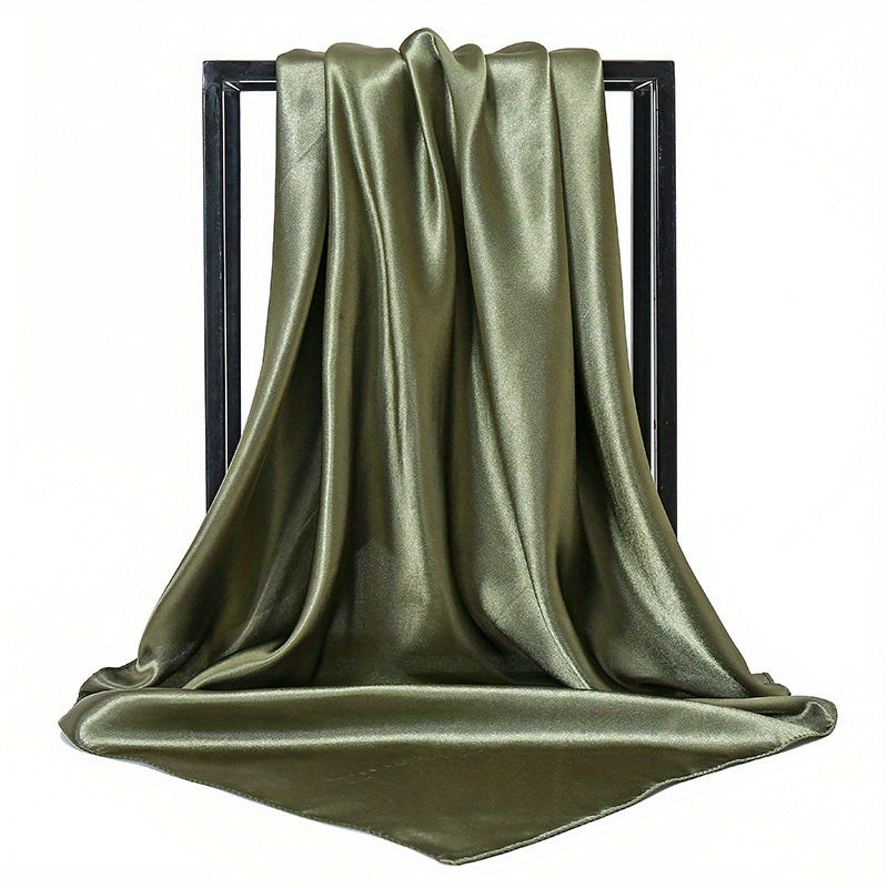 Satin Hijab Shawl Women Veil Ramadan Head Wraps Headscarves Solid