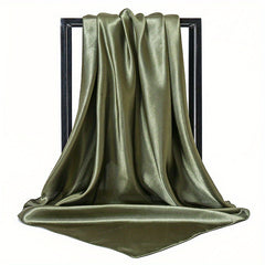 Satin Hijab Shawl Women Veil Ramadan Head Wraps Headscarves Solid