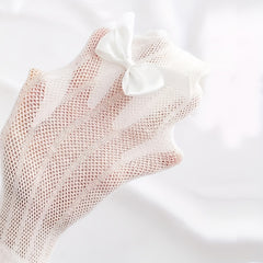 Girls Bowknot Mesh Breathable Pantyhose Knitted Leggings