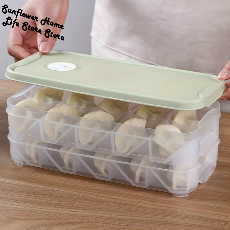 1pc Refrigerator Storage Box Dumpling Containers Stackable Kit