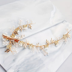 Faux Pearl Rhinestone Hairpin Side Clip