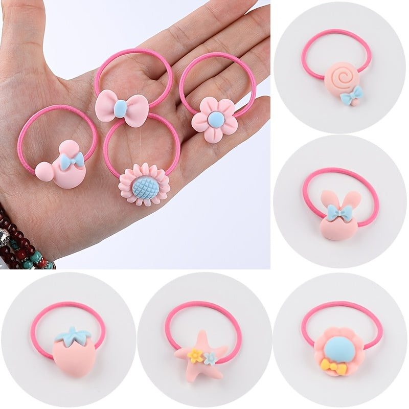 20pcs Cartoon Hair Ties: Brighten Up Your Look with Fun Accessories