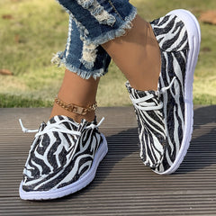 Women's Striped Canvas Skate Shoes