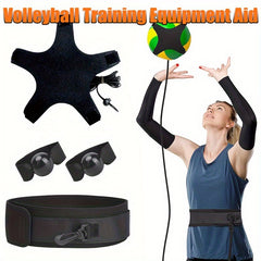 Volleyball Aid Training Equipment Elastic Self Training Waist Belt & Ball Pouch