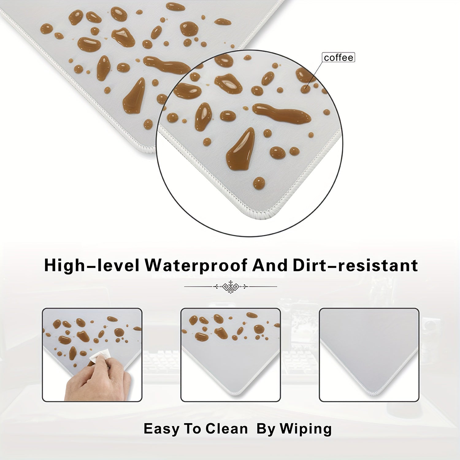 XL Large Mouse Pad Ultra Thin Desk Mat Non Slip Rubber Base