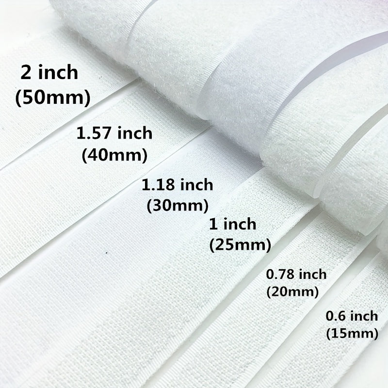 1Pair Nylon Mother Buckle Sewing Strap 0.91m Hook and Face Raw Adhesive
