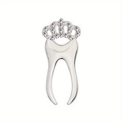 Rhinestone Tooth Pin Brooch Jewelry for Clothes Bags Jackets Hat