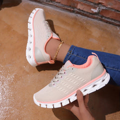 Women's Lightweight Chunky Sneakers Lace Up Running Shoes