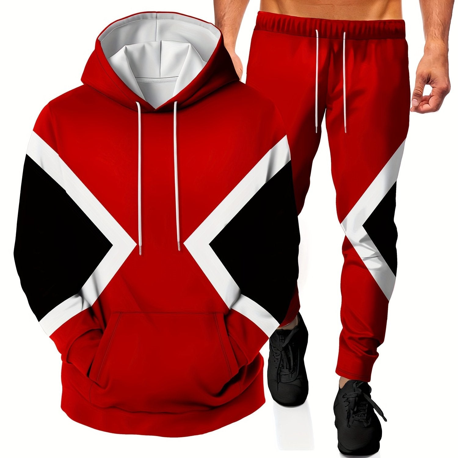 Men's 3D Print Hoodie Joggers Set