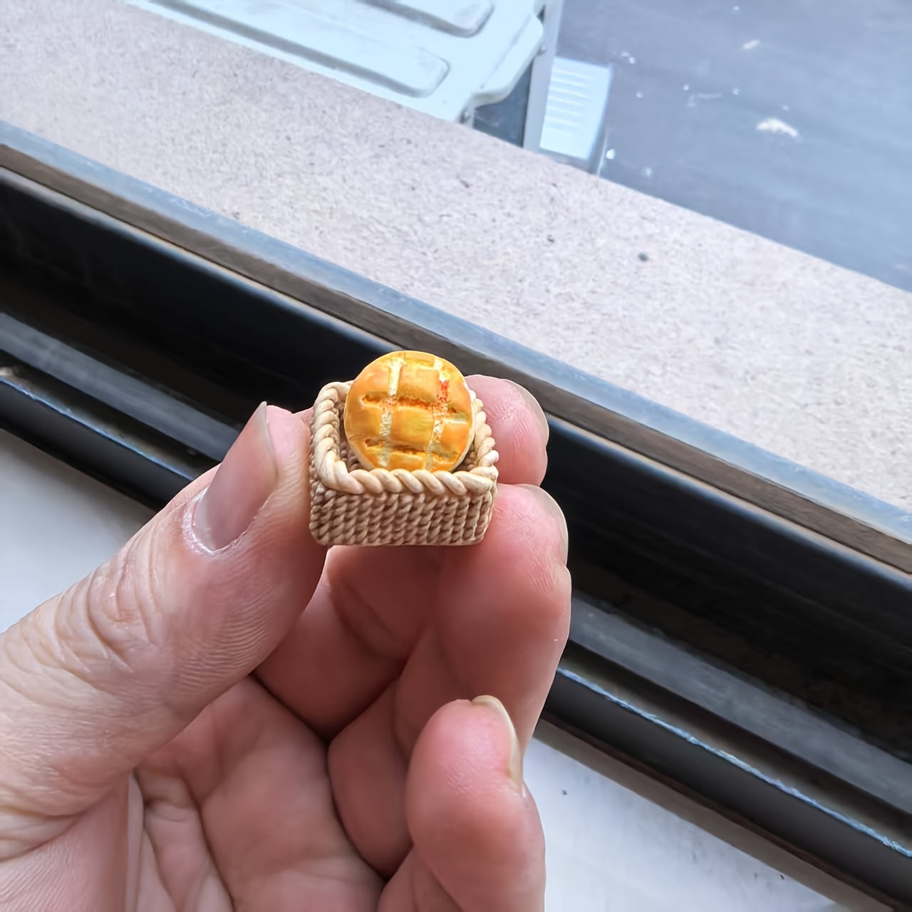 Mini Bread Basket Dollhouse Playset Tools for DIY Scenes