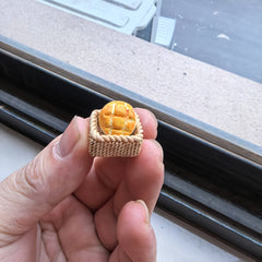 Mini Bread Basket Dollhouse Playset Tools for DIY Scenes