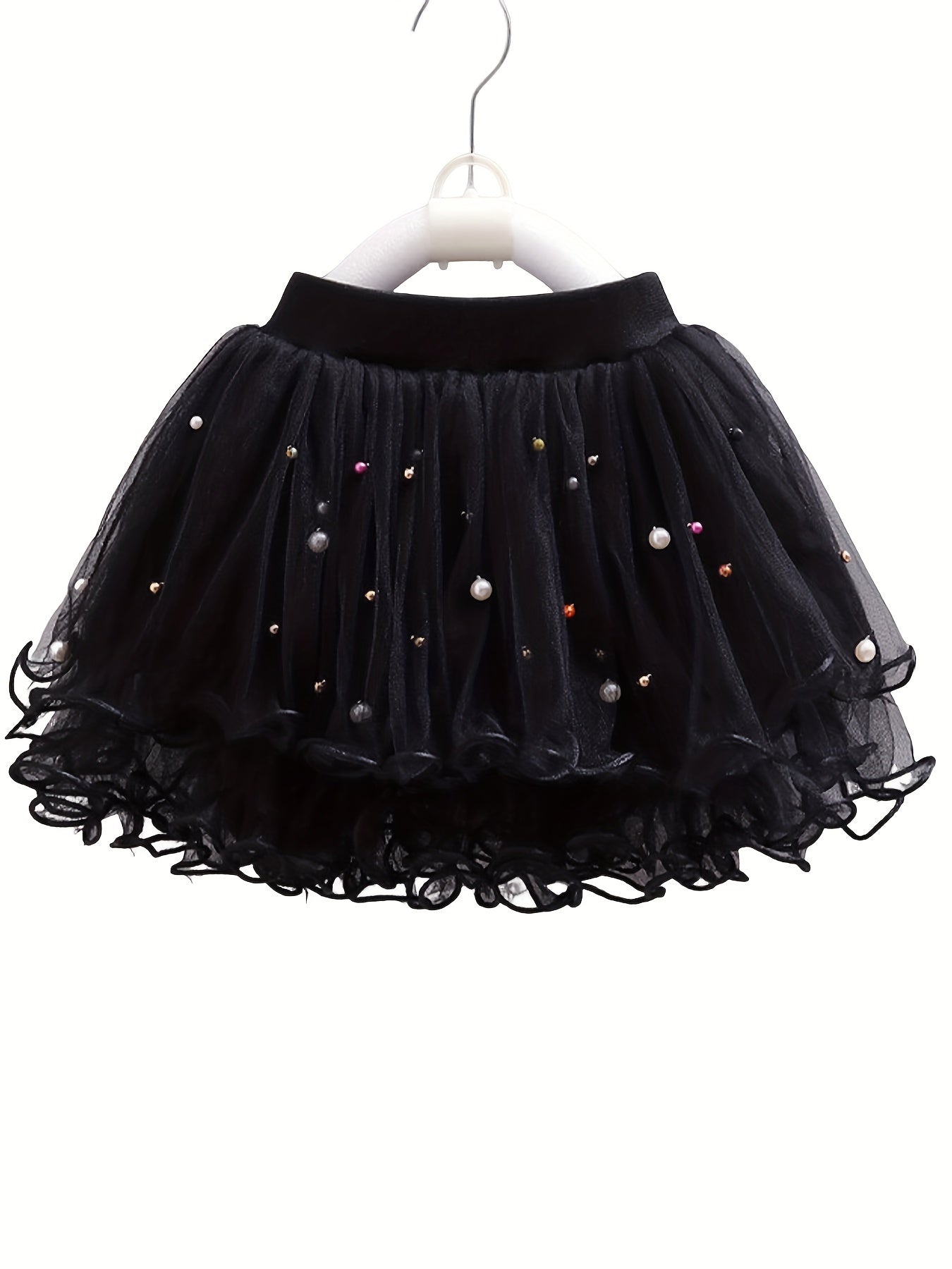 Girls Solid Tutu Skirt for Dance Performance Party
