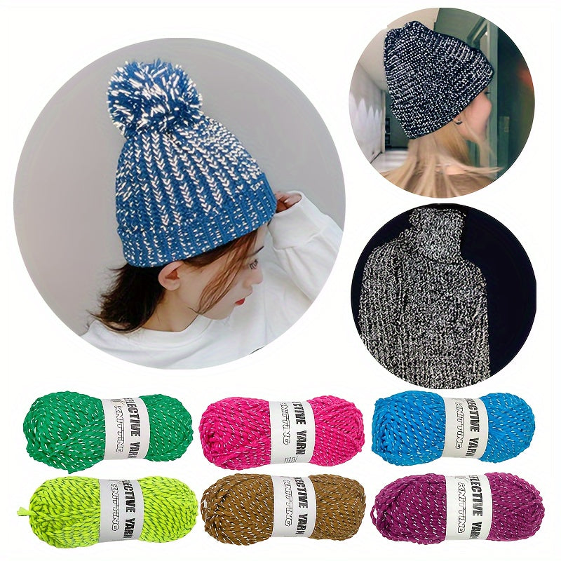 Reflective Wool DIY Fabric Reflective Coil Acrylic Material 50g 50m