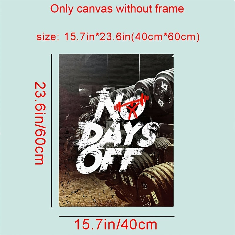 Motivational Gym Poster Frameless Interior Wall Canvas