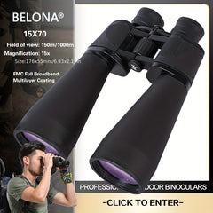HD 15x70 Binoculars, Metal Body, Outdoor Night Vision