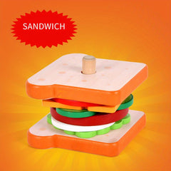 Montessori Wooden Stacking Hamburger Toy