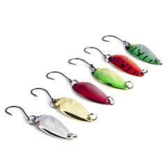 6pcs Single Hook Sequined Metal Fishing Spinner Bait for Grass Carp