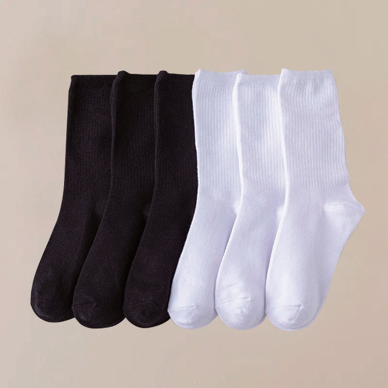 Breathable Crew Socks 8 Pairs for Women