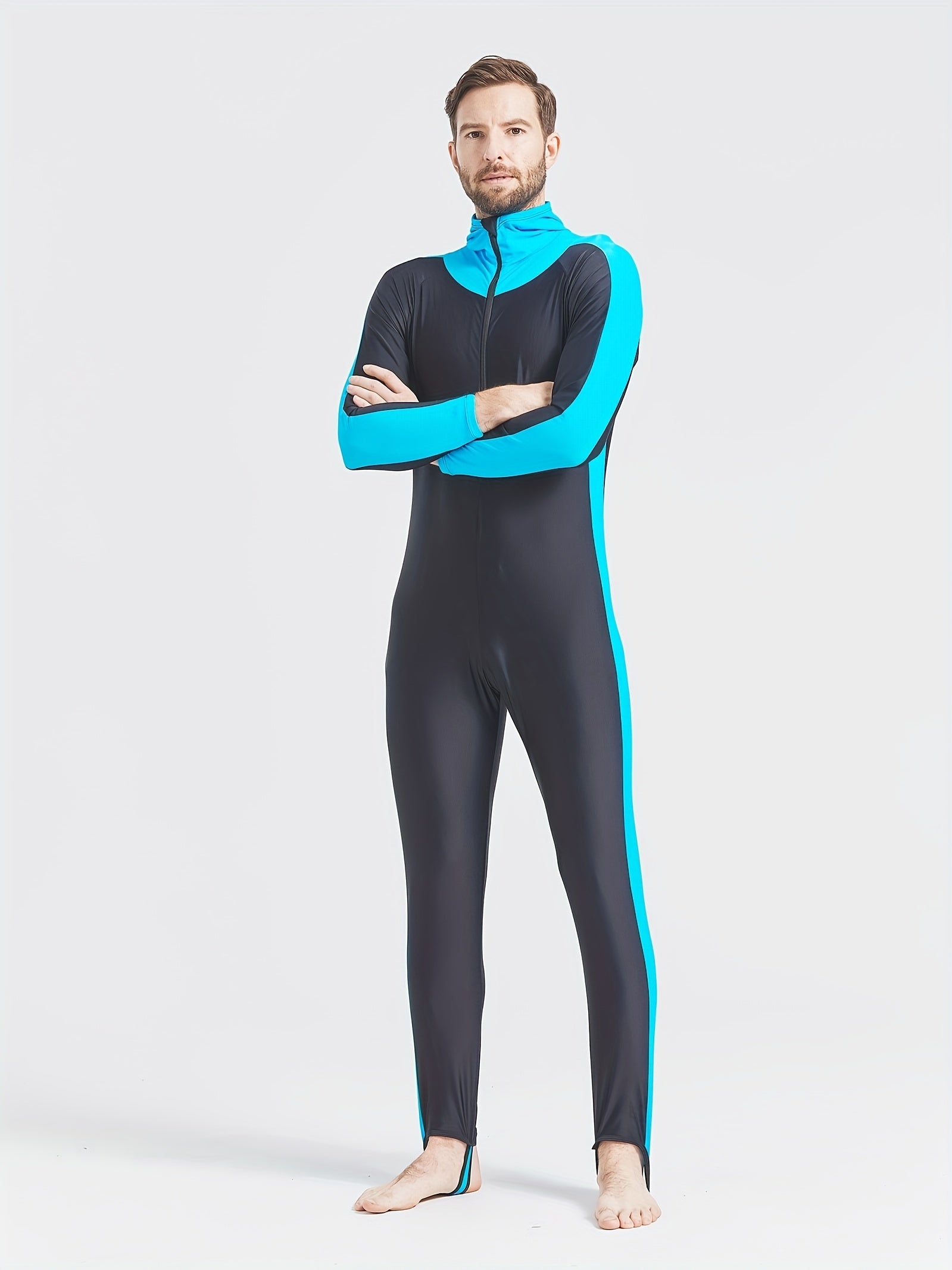 Men's Compression Hooded Swimwear for Swimming Diving Snorkeling
