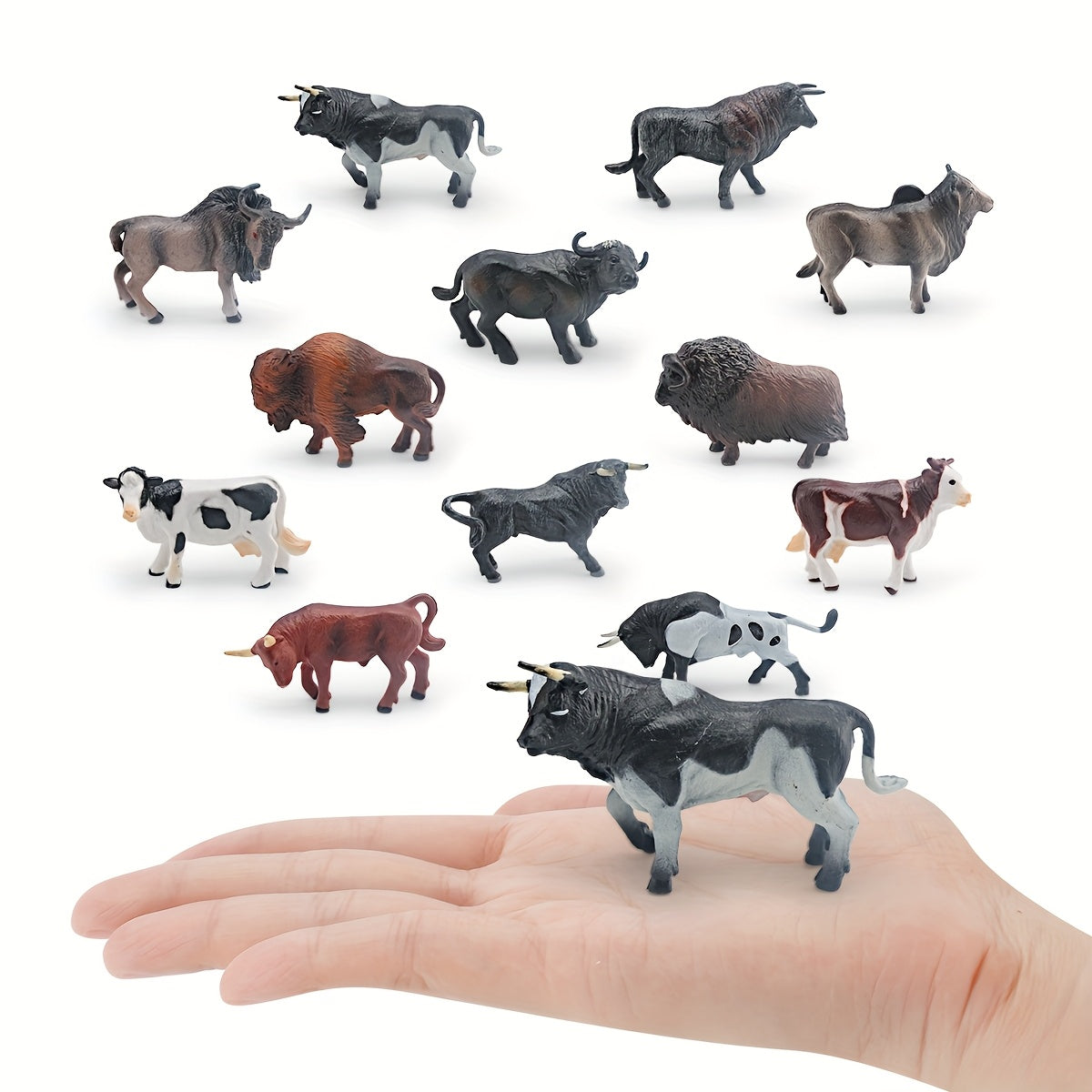 Wild Animal Figurine Set Mixed PVC for Kids' Cognitive Development