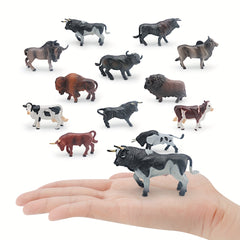 Wild Animal Figurine Set Mixed PVC for Kids' Cognitive Development