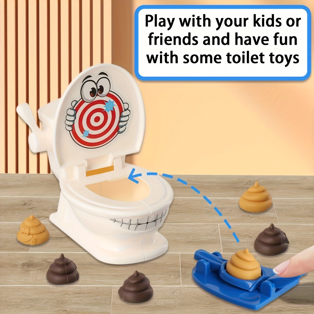 Poop Shooting Family Game Set - Fast and Crazy Fun Game for Boys and Girls
