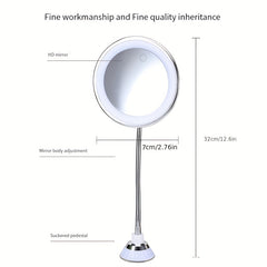 Dimmable LED Lighted Vanity Mirror with 5X Magnification
