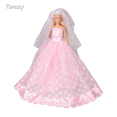 Doll Dresses Wedding Dresses With Crown Veil Party Skirts