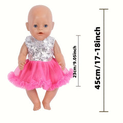 2pcs Doll Dress Set for 34cm Dolls Lightweight Summer Party Dress