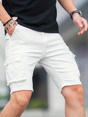 Cargo Denim Shorts Men s Casual Pocket High Stretch Cargo Shorts For Summer