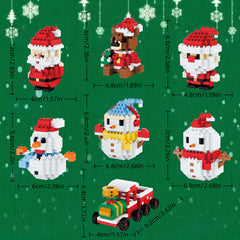 14pcs Christmas Building Block Set for Home Decor & Gifting