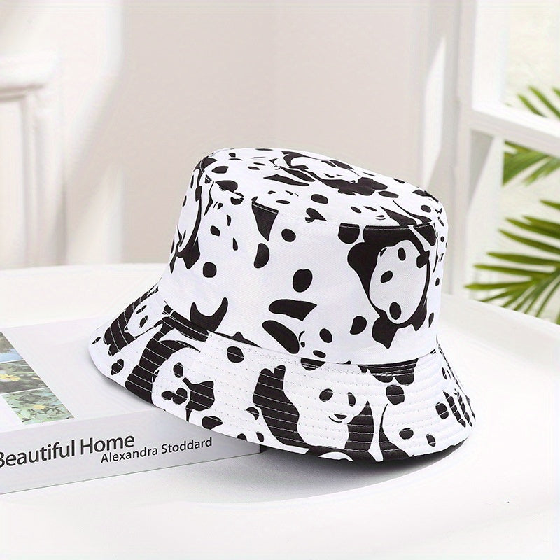 Cow Panda Bucket Hat for Summer Travel