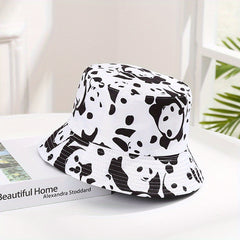 Cow Panda Bucket Hat for Summer Travel
