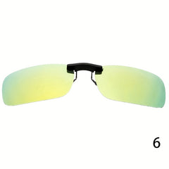 Men's Clip On Polarized Night Vision Driving Sunglasses