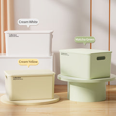 5pcs Stackable Plastic Storage Bins w/Lid - Room & Bathroom Decor