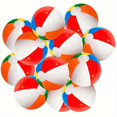 10pcs Inflatable Beach Balls for Pool Parties Hawaiian Luau & Carnivals