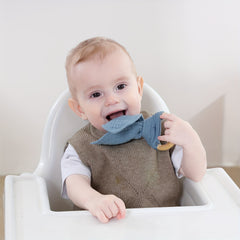 Baby Comforting Blanket Teether 100% Cotton Maple Wood Toy