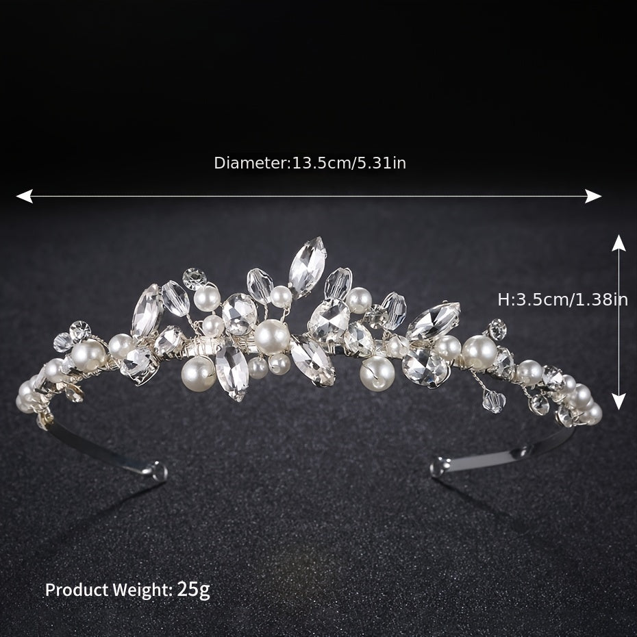 Faux Pearl Hairband Headband Party Favor Decorations Princess Tiara