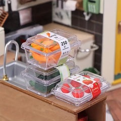 3pcs Mini Fruit & Vegetable Set for Dollhouses 1:6 & 1:12 Scale