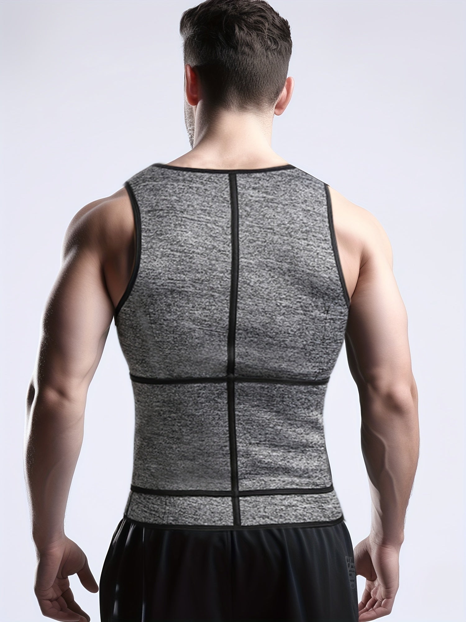 Men's Compression Sauna Vest with Waist Belts & Back Support