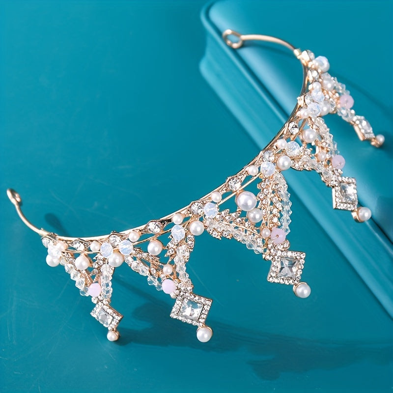 Rhinestone Crown Headband Hair Accessories for Party Girls
