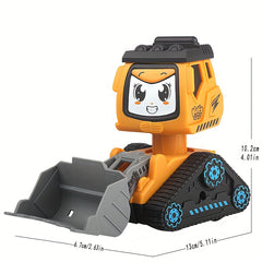 4pcs Inertia Engineering Vehicle Excavator Roller Bulldozer Set
