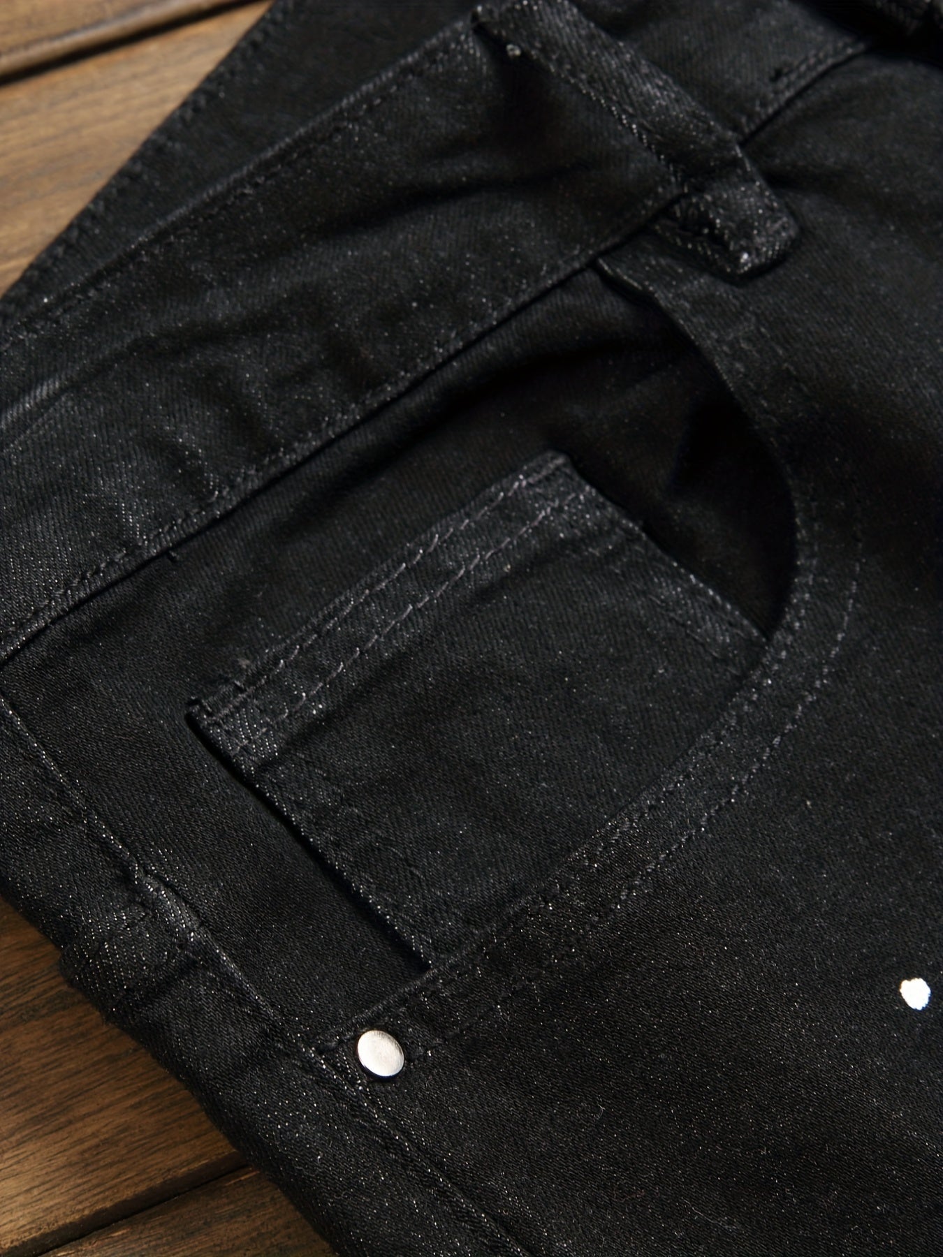 Men's Slim Fit Splatter Pattern Jeans