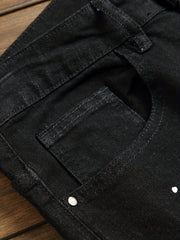 Men's Slim Fit Splatter Pattern Jeans