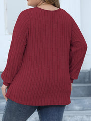 Casual Sweater Women's V Neck Knit Long Sleeve Jumper