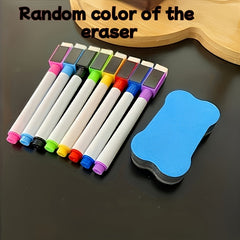 12pcs Erasable Graffiti Board Set with Whiteboard, Pens & Magnetic Fasteners