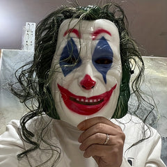 DC Joker Mask Realistic Clown Mask Halloween Carnival Horror Clown Mask