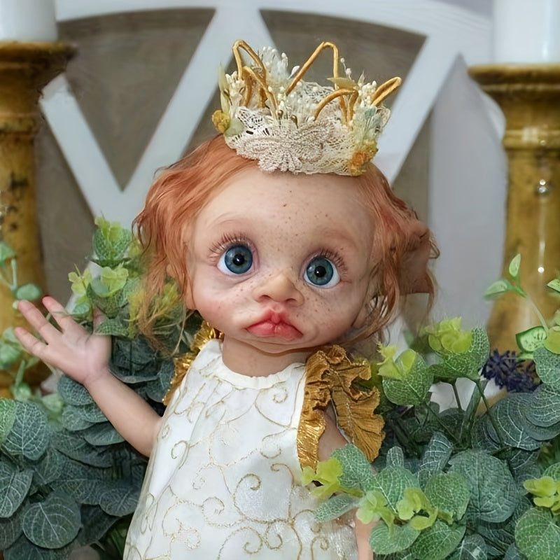 15" Soft Silicone Reborn Doll Hand Painted Fairy Elf Art Doll